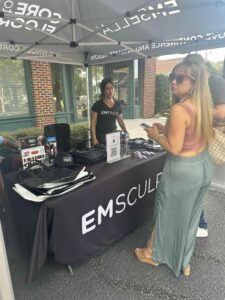 Check-in at the Empsculpt NEO bus tour 2023