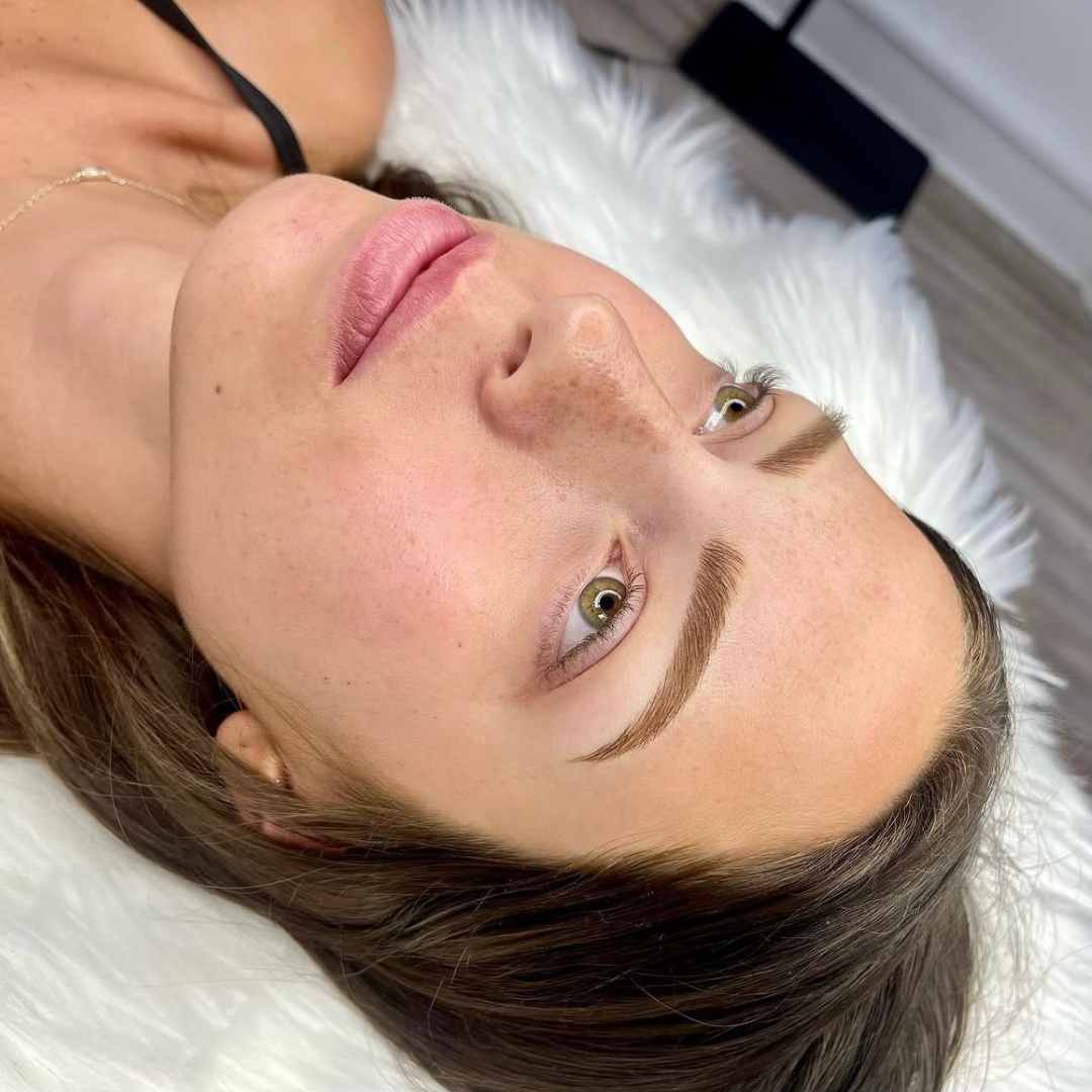 eyebrows microblading after