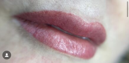 lip blushing after